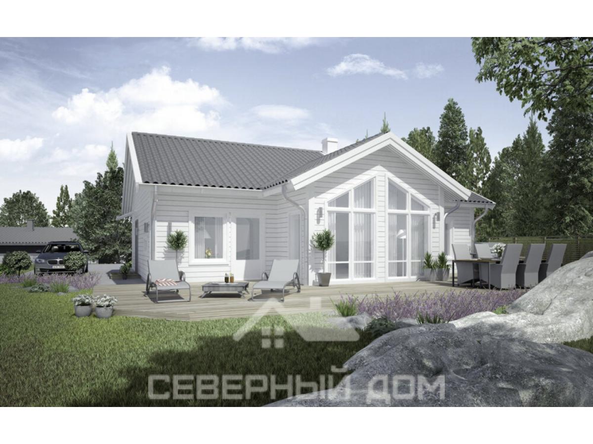 Проект каркасного дома Евро 100