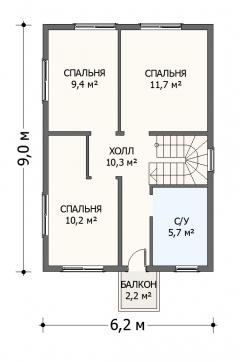 Планировка Леон 100 - 2 этаж