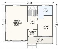 Планировка Ясный - 1 этаж