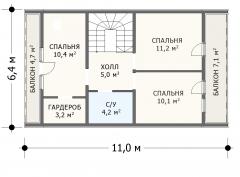 Планировка Люкс Барн - 2 этаж