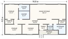 Планировка Джем 125 БГ - 1 этаж